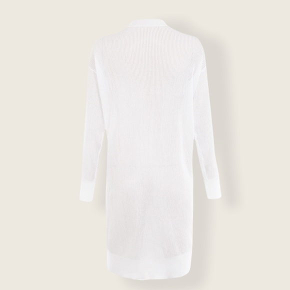 House of CB Stefania White Sheer Midi Cardigan XS - Picture 7 of 16